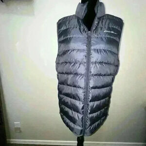 Eddie Bauer First Ascent Jacket Mens Small Black Down Puffer Vest StormDown 800